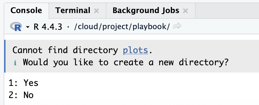 a screenshot of the console output after running the ggsave code